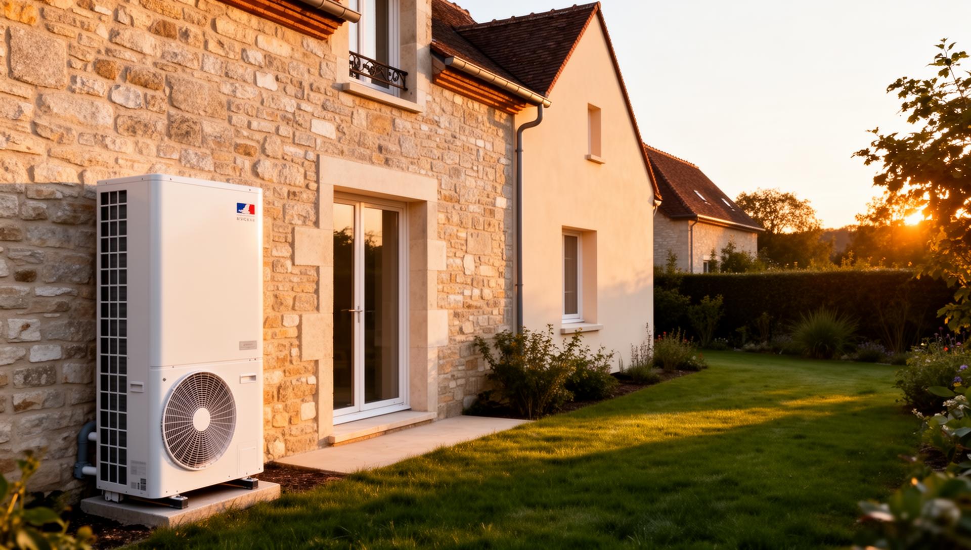 Pompe à chaleur air/eau installée sur une maison