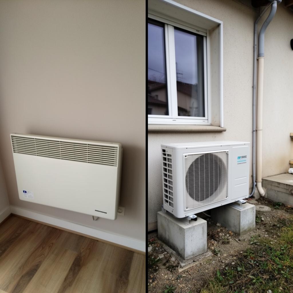 Chauffage électrique (daté) remplacée par pompe à chaleur